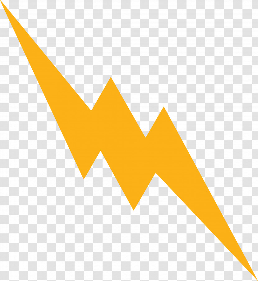 Orange Lightning Transparent PNG