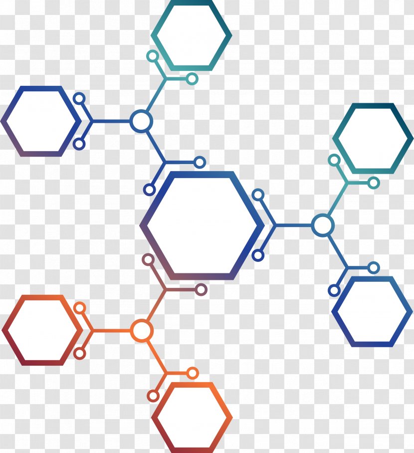 Euclidean Vector Molecule Hexagon - Heart - And Hexagonal Molecular Structure Transparent PNG
