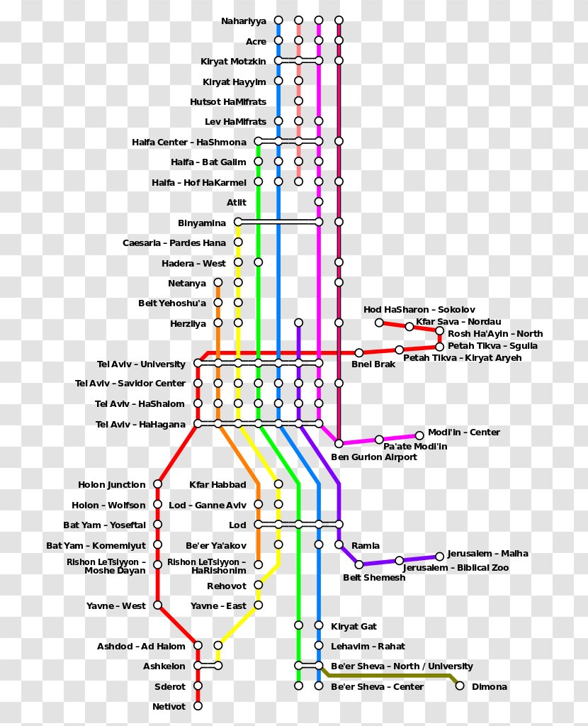 Israel Railways Binyamina Road Map Train Station Transparent PNG