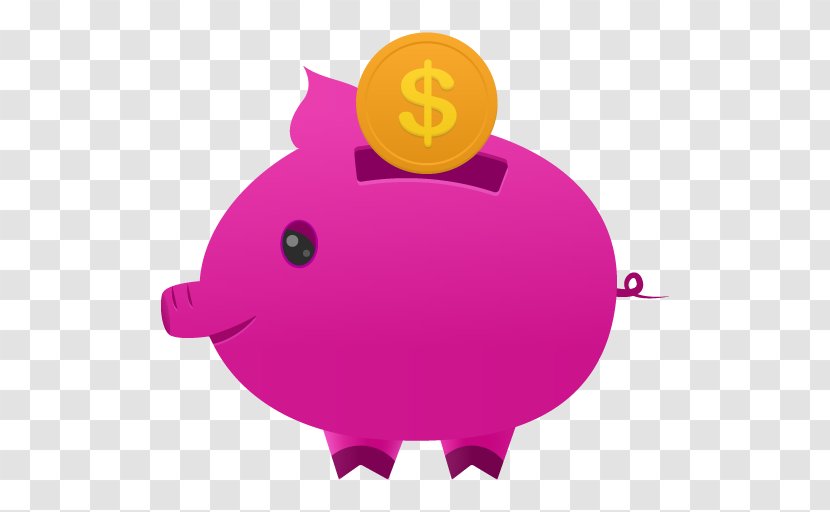 Pink Piggy Bank Purple Circle - Account Transparent PNG