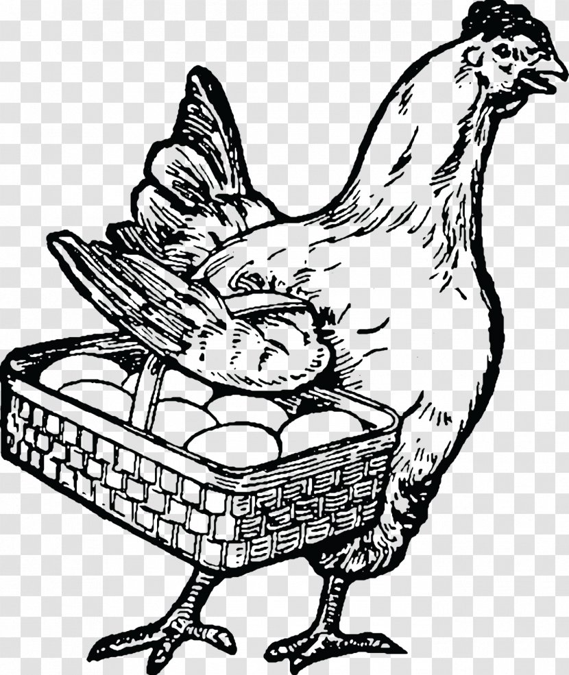 Clip Art Chicken Rooster Image Illustration - Monochrome Transparent PNG