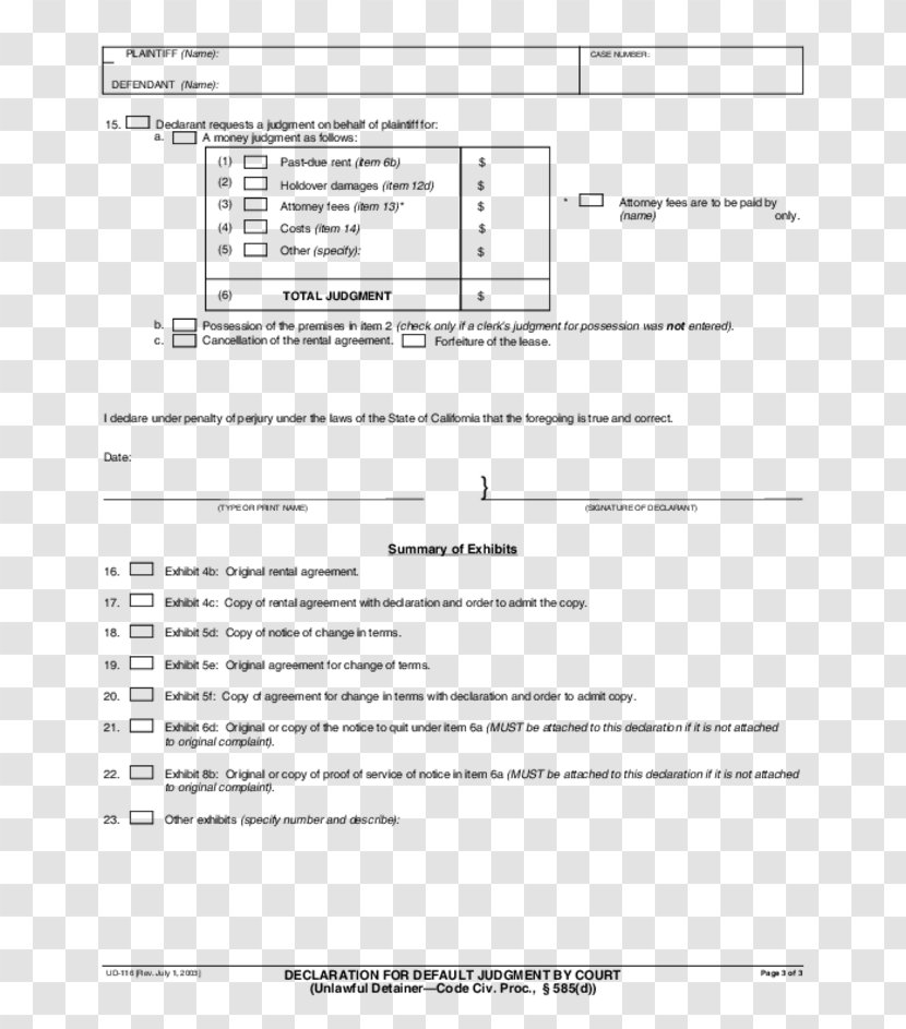 Document Court Default Judgment Eviction - Detain Transparent PNG