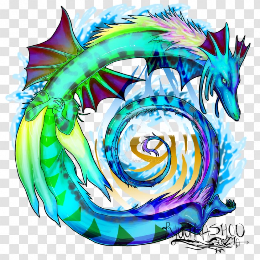 Dragon Fractal Art Fish Clip - Psychedelic Transparent PNG