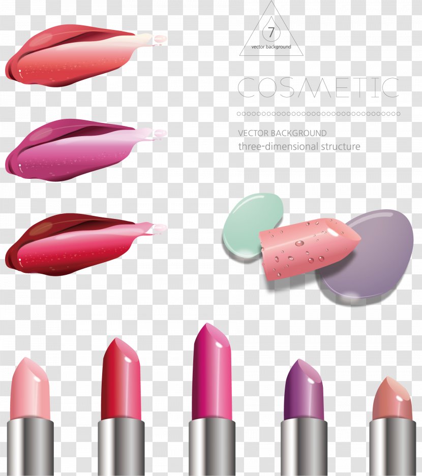 Lipstick Watercolor Painting - Beauty - Vector Transparent PNG