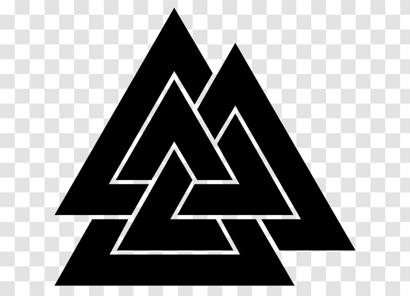 Odin Valknut Old Norse Runes Mythology - Elder Futhark - Simple Triangle Transparent PNG