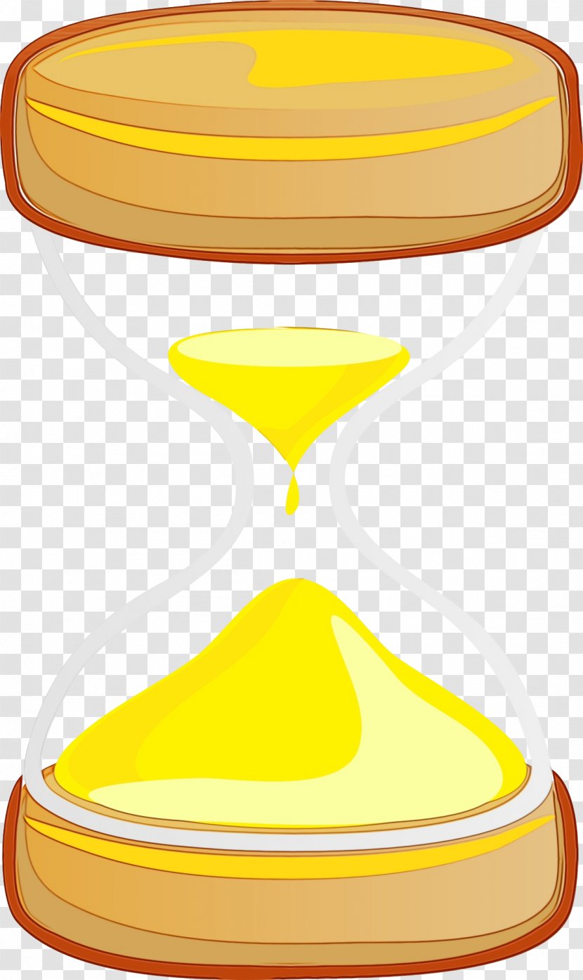 Yellow Clip Art Line Hourglass Measuring Instrument Transparent PNG