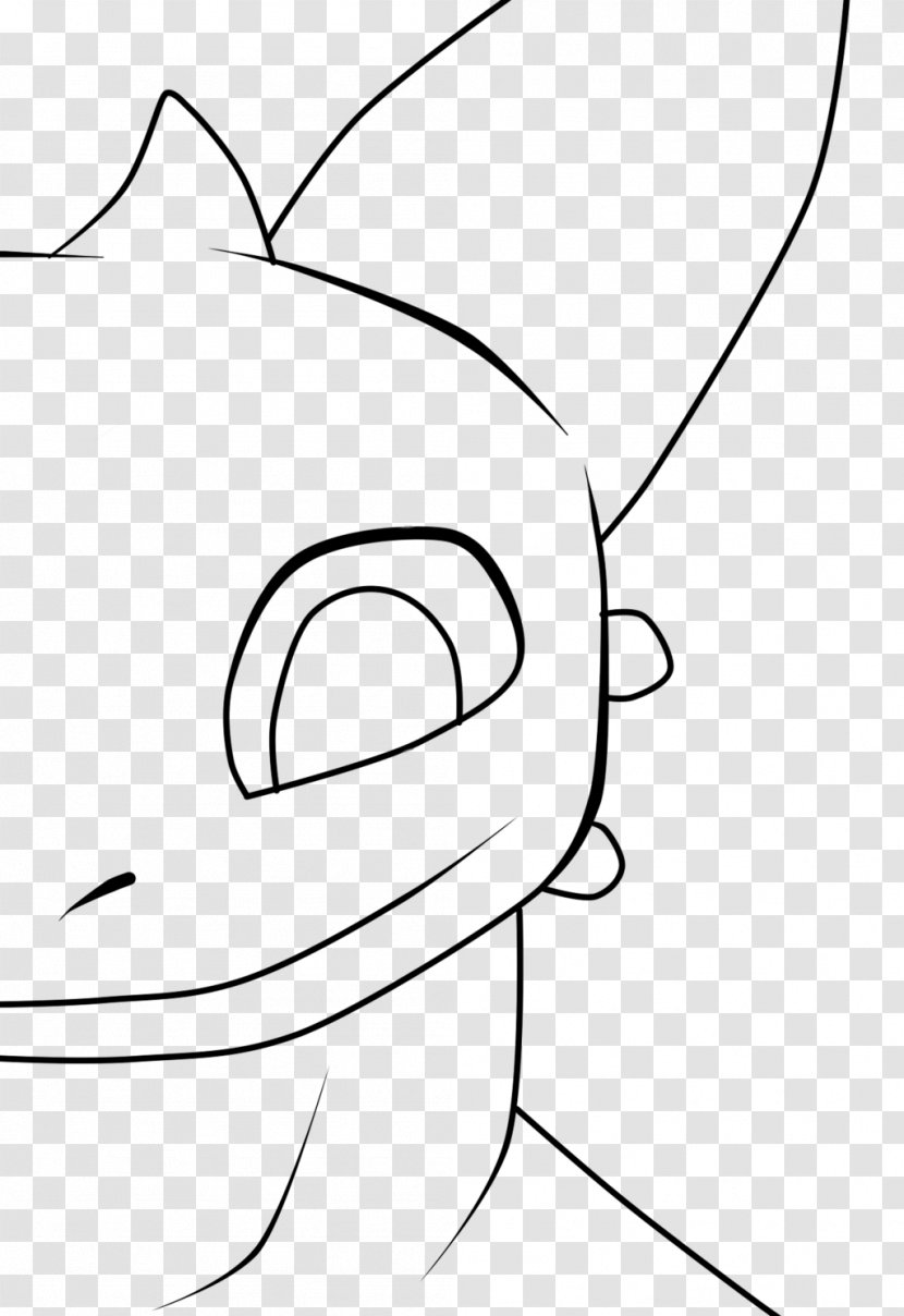 Line Art Drawing Cartoon Night Fury Clip - Tree - Eye Transparent PNG