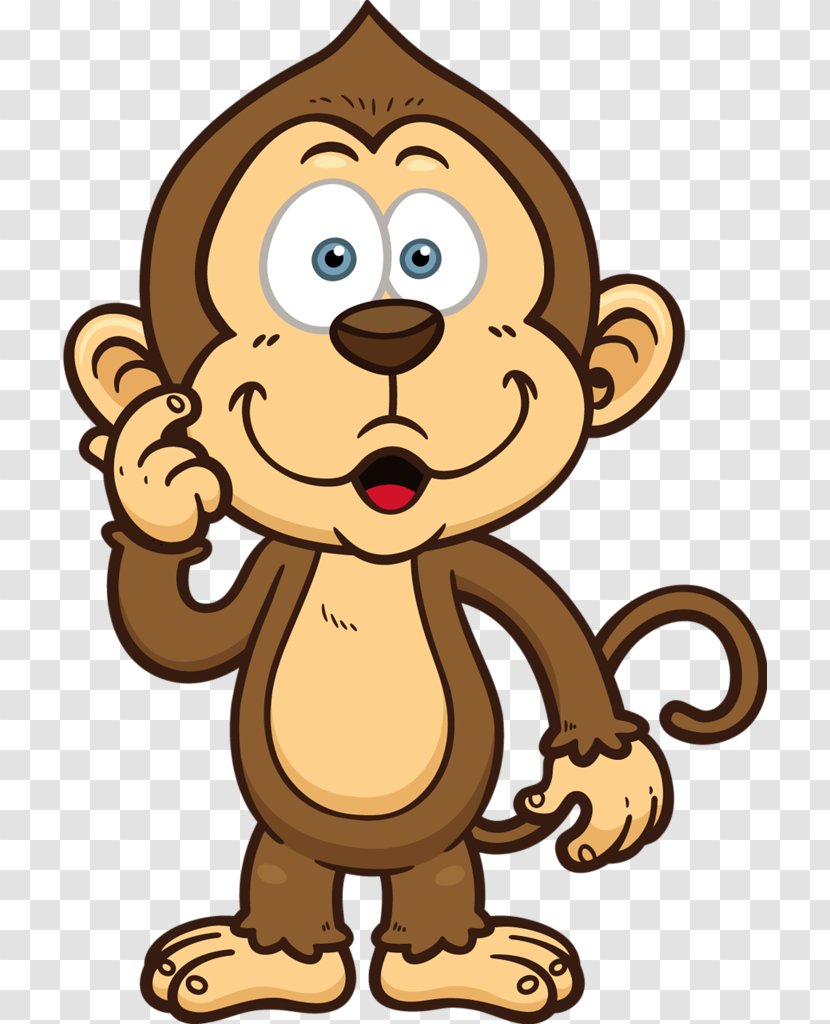 Monkey Cartoon - Drawing - Animal Figure Nose Transparent PNG