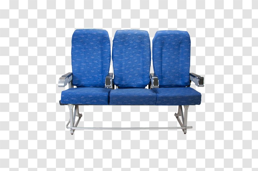 Chair Armrest Comfort Couch - Blue - Airplane Seat Transparent PNG