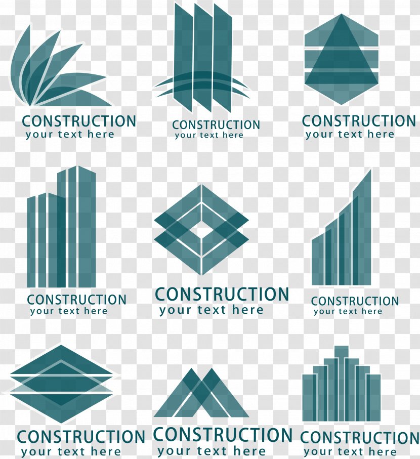 Logo Building Architectural Engineering - Creative Market - Vector Abstract Construction Signs Transparent PNG