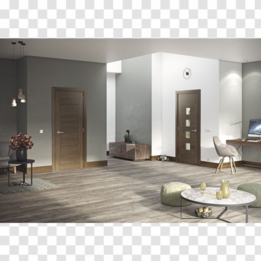 Interior Design Services Door Laminate Flooring Furniture - Hardwood - Walnut & Almonds Transparent PNG