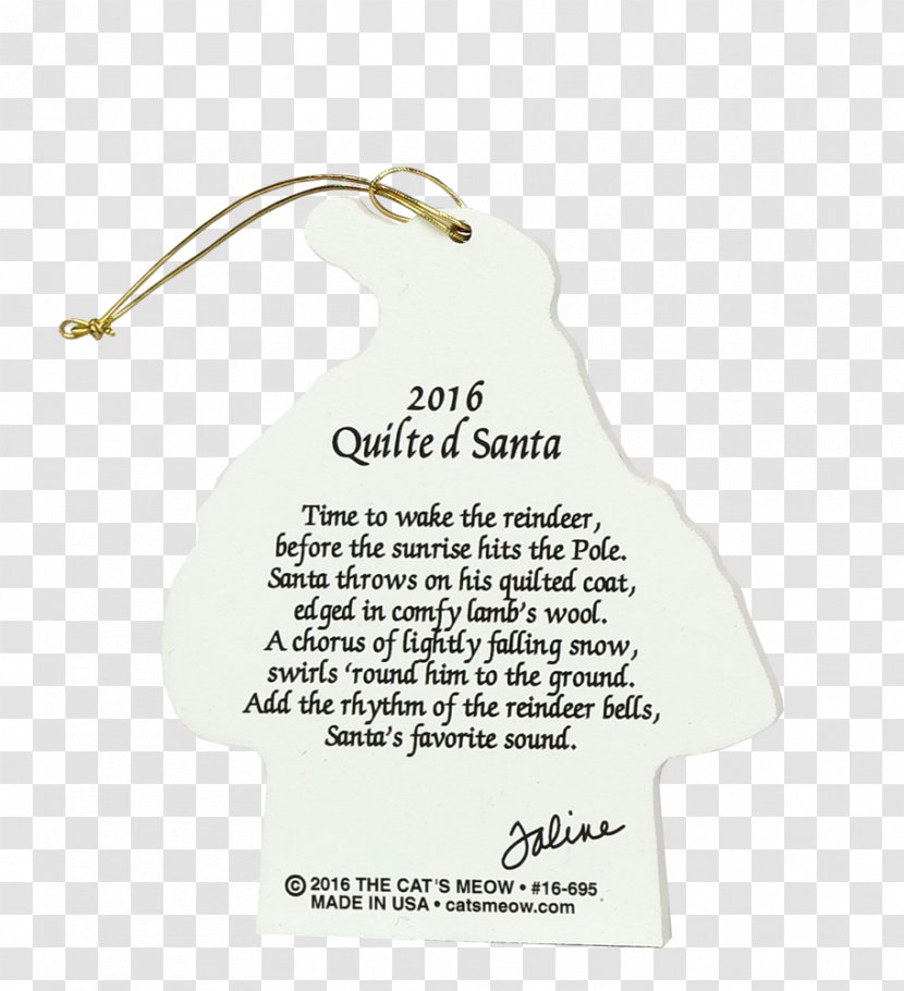 Santa Claus Cat Ornament Wood Font - Olaf The Snowman Coloring Pages Thank You Transparent PNG