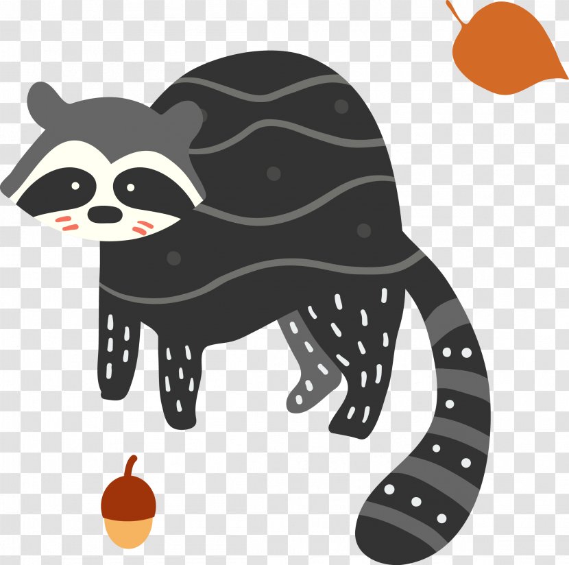 Raccoon T-shirt Animal Euclidean Vector Illustration - Mammal Transparent PNG
