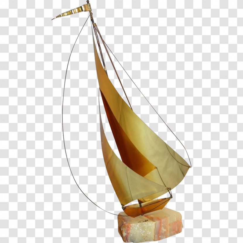 Sailboat Sailing Ship Sculpture Brass - Watercraft - VINTAGE LINE Transparent PNG