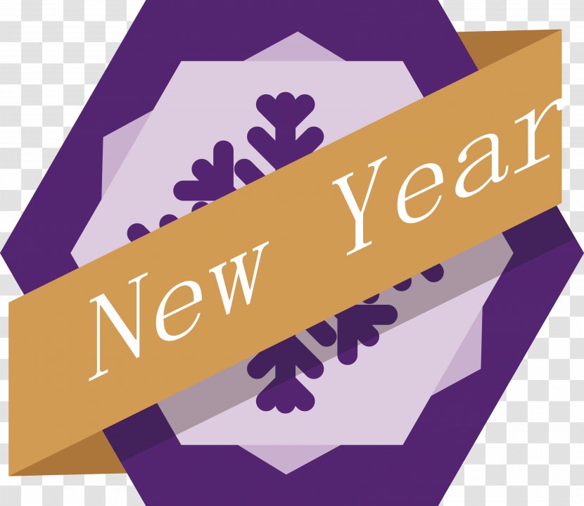 Purple New Year Tag - S Day Transparent PNG