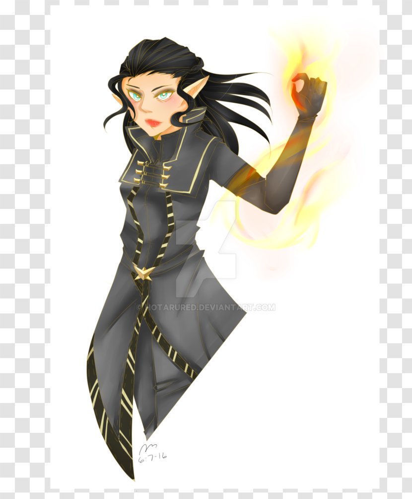 Black Hair Illustration Costume Character Fiction - Neck - Dragon Blood Wood Transparent PNG