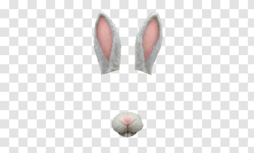 Easter Bunny Rabbit Sticker - Art - Filter Snap Chat Transparent PNG