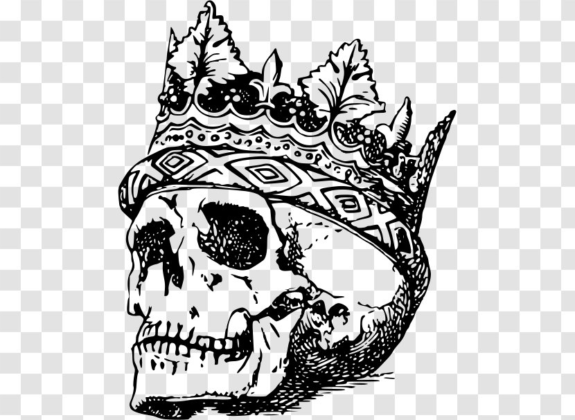 Human Skull Symbolism Crown Clip Art - Cartoon Transparent PNG