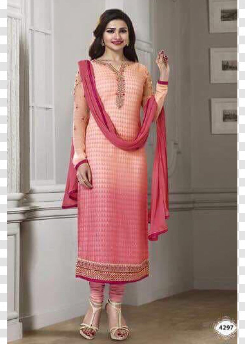Shalwar Kameez Georgette Sari Clothing Suit - Fashion Model Transparent PNG