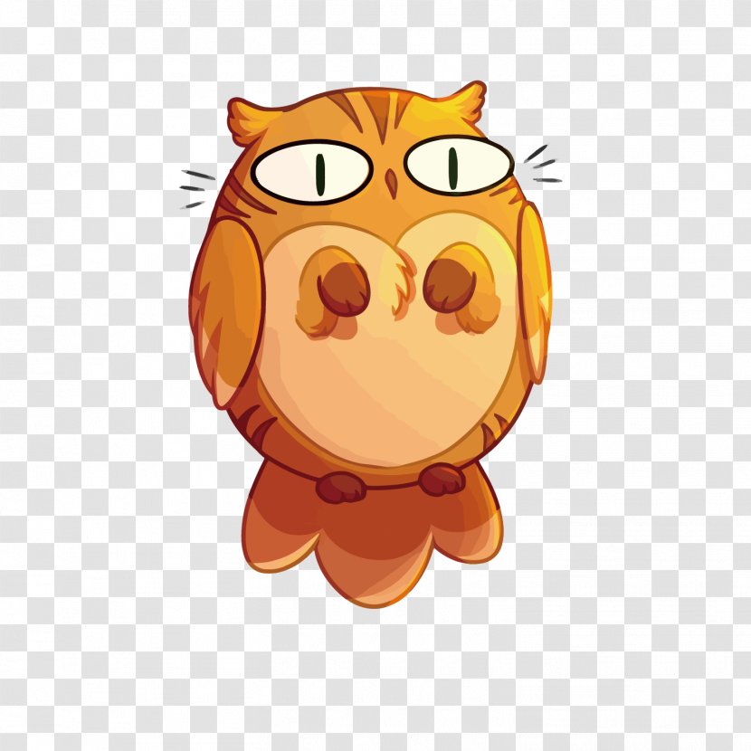 T-shirt Owl Cat Drawing Cartoon - Vector Transparent PNG