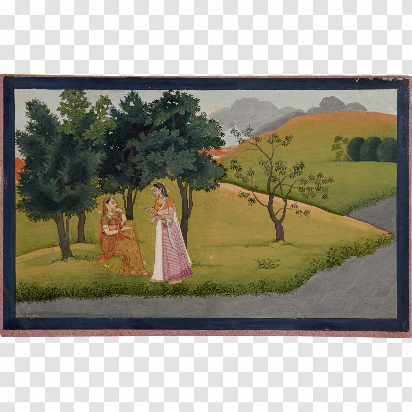 Painting Art Museum Antique Work Of - Grass - Radhe Krishna Transparent PNG