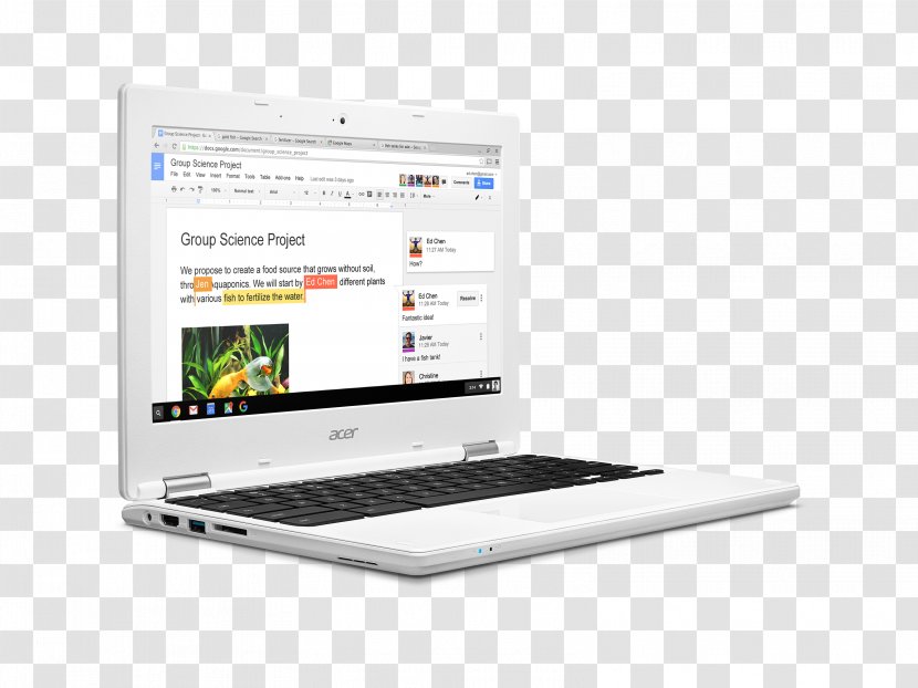 Laptop Chromebook Computer Acer Chrome OS - Output Device Transparent PNG