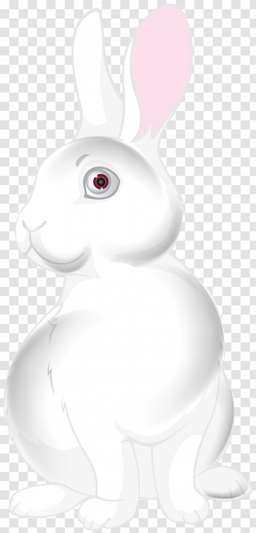 Domestic Rabbit Easter Bunny Hare White - Vertebrate - Cartoon Clip Art Image Transparent PNG