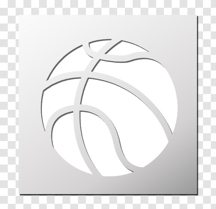 Stencil Basketball Sport Silhouette - 3d Decoration Transparent PNG