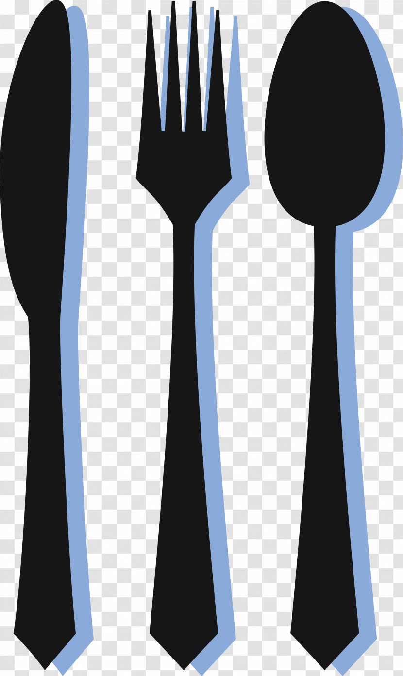 Knife Spoon Fork Tableware - Shiv - Blue Simple And Transparent PNG