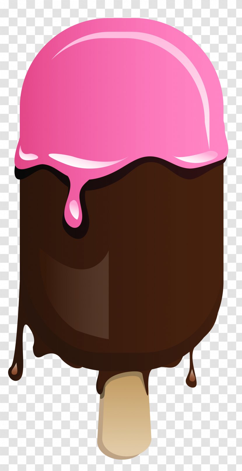 Chocolate Ice Cream Cone Clip Art - Magenta - Transparent Stick Clipart Transparent PNG