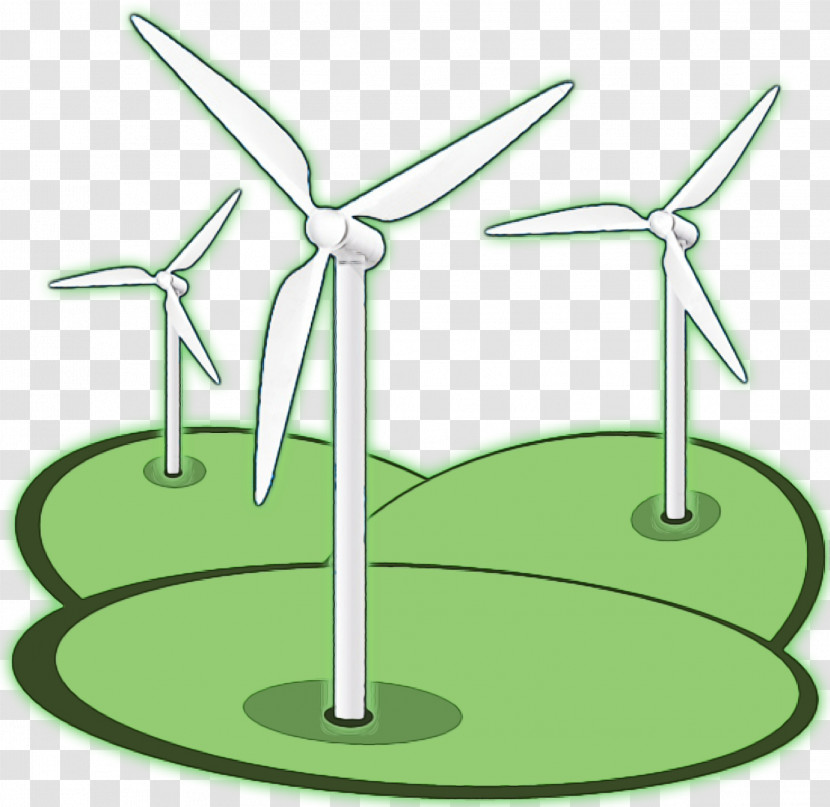 Wind Turbine Wind Energy Turbine Line Transparent PNG