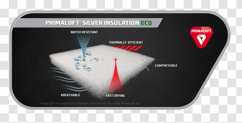 PrimaLoft Jacket Thermal Insulation Silver Textile Transparent PNG
