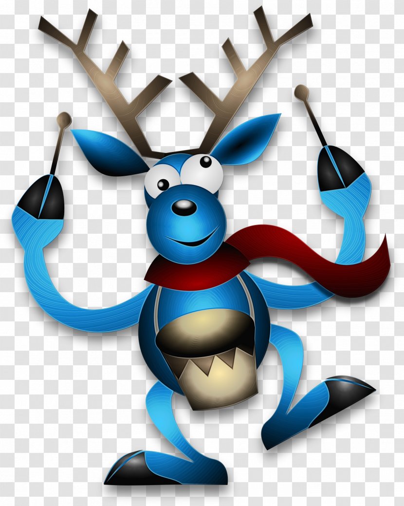 Reindeer - Wet Ink - Antler Transparent PNG