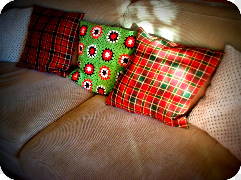Tartan Christmas Stockings Textile - Plaid - Sofa Cushion Transparent PNG