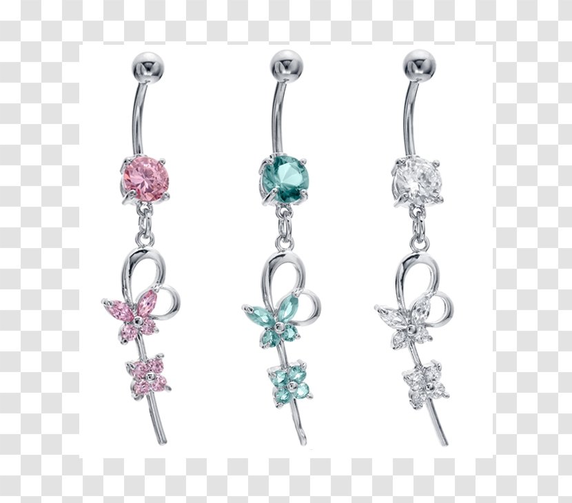 Earring Body Piercing Jewellery Navel - Flower Transparent PNG