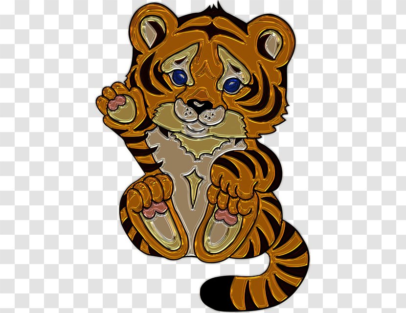 Clip Art Felidae Cat Image Bengal Tiger - Lion - Fig. Transparent PNG