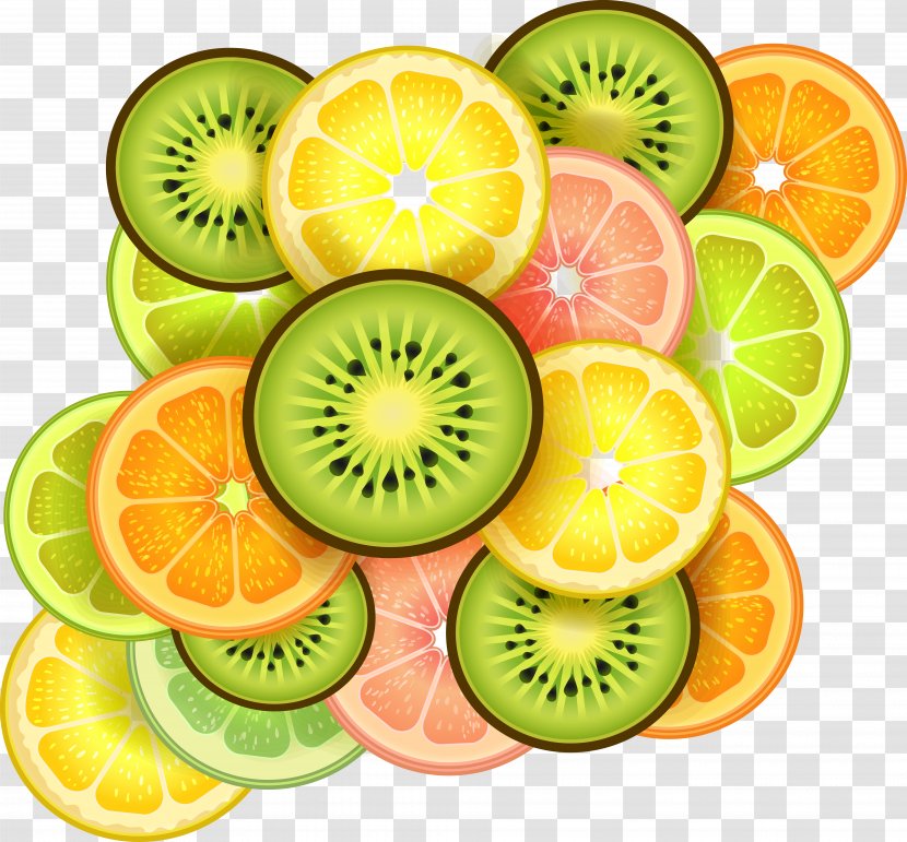 Fruit Slice Orange - Lime - Kiwi And Grapefruit Other Cartoon Vector Material Transparent PNG