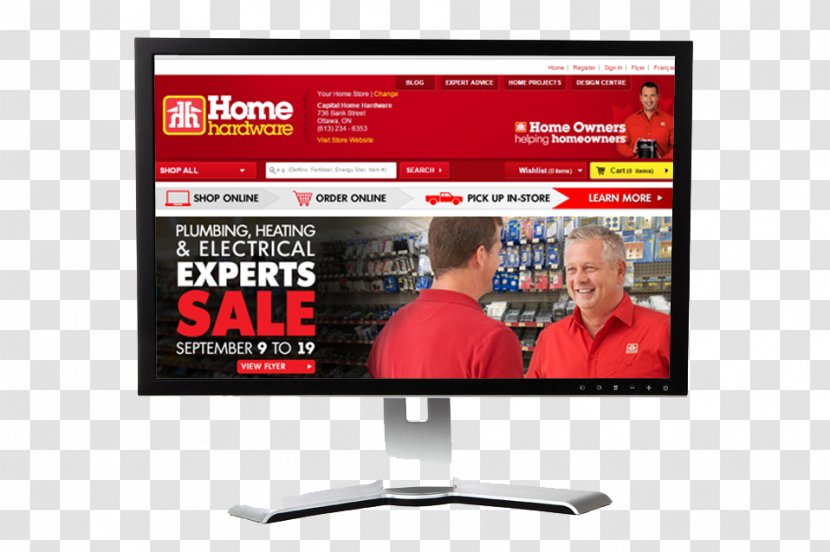 Computer Monitors Online Advertising Television Multimedia Display - Monitor - Home Hardware Transparent PNG