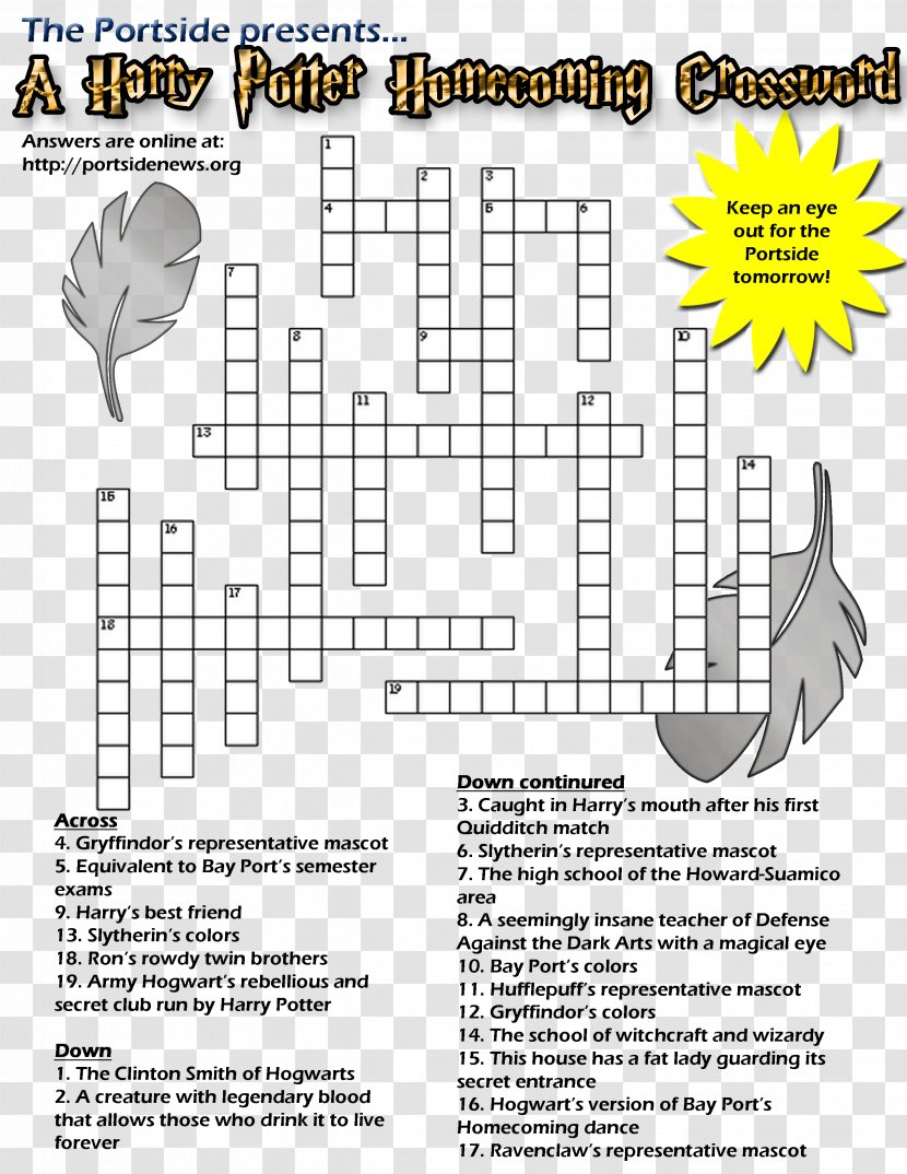 Crossword Puzzle Maker Mystery Case Files Paper - Harry Potter - Baby Names Word Search Puzzles Transparent PNG
