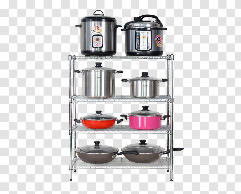 Shelf Kitchen Cookware And Bakeware - Designer - Pan Display Rack Transparent PNG