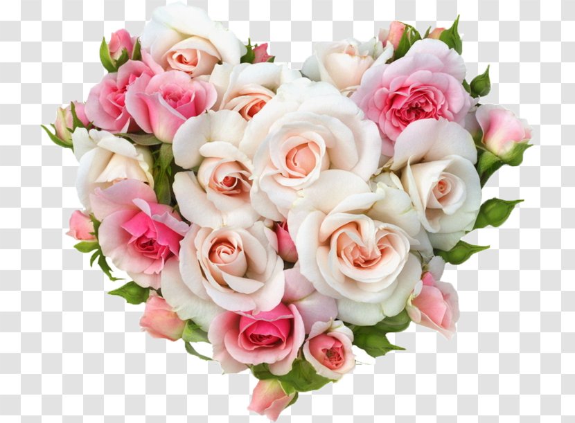 Gift Wedding Rose Heart Flower Bouquet - Pink Roses Transparent PNG