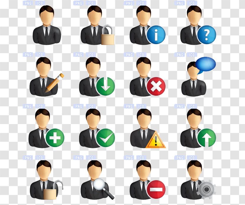 ICO Necktie Icon - Ico - Suit And Tie Small Transparent PNG