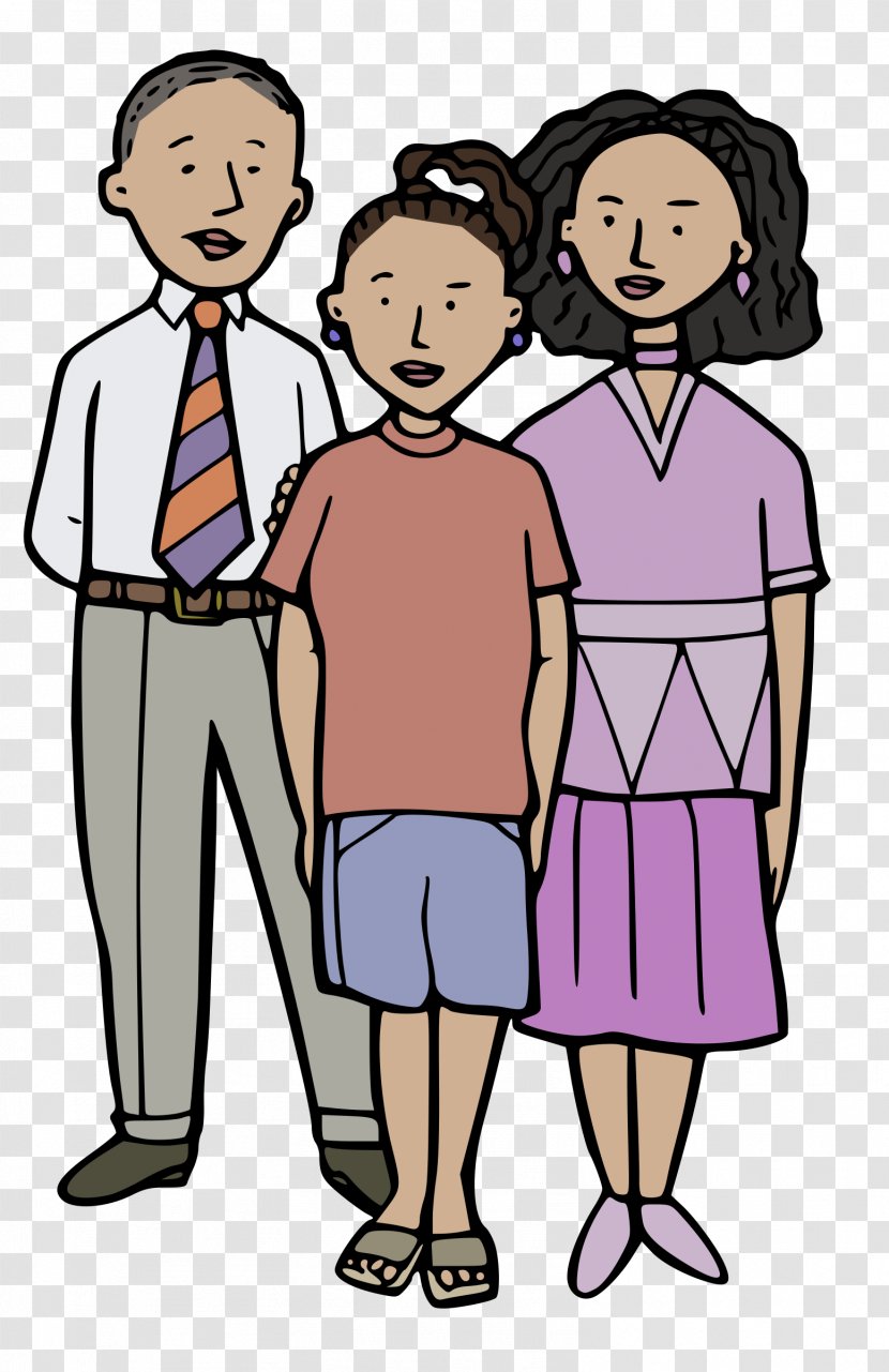 Child Nuclear Family Clip Art - Cartoon Transparent PNG