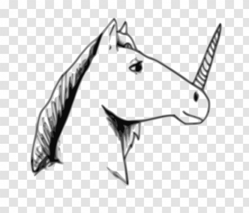 Unicorn Royalty-free Clip Art - Monochrome Transparent PNG