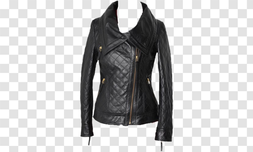 Leather Jacket Shearling Hood - Fashion Transparent PNG