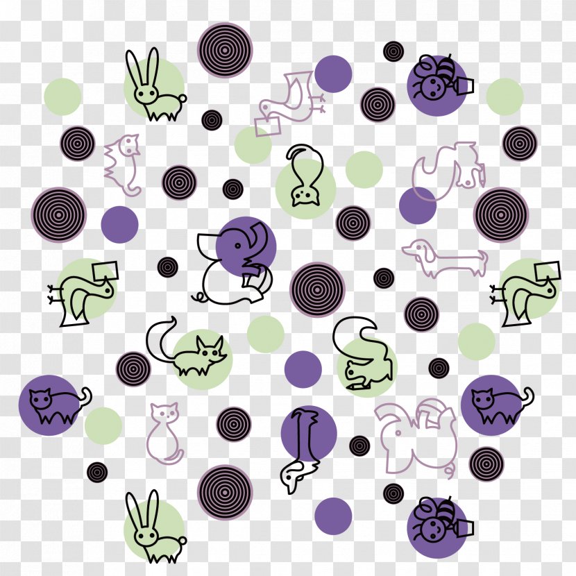 Cartoon - Animal - Vector Cute Background Material Transparent PNG
