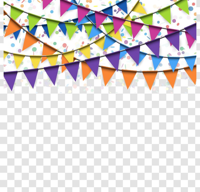Flag Confetti Stock Photography Banner - Symmetry - Flags Hanging Festive Atmosphere Transparent PNG
