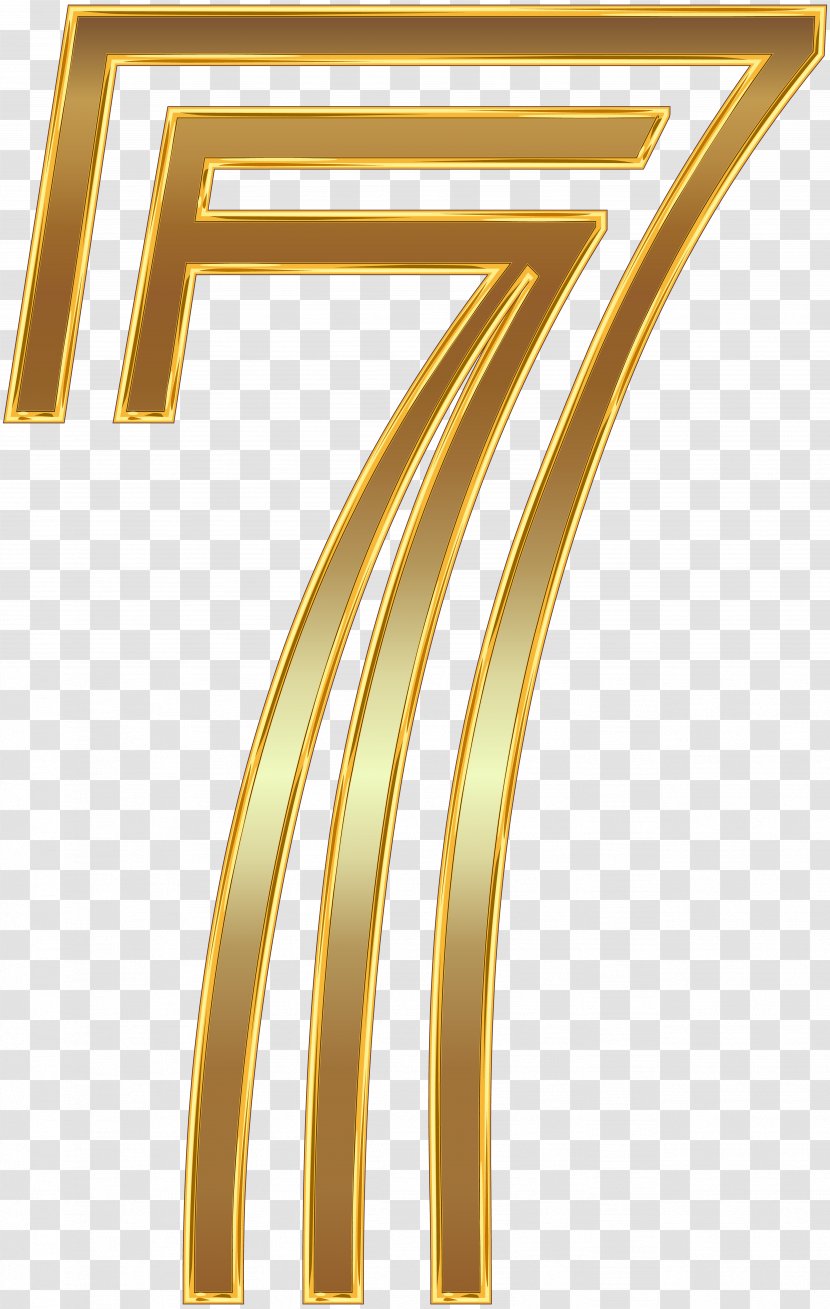 Clip Art Number Seven Gold Image Transparent Png