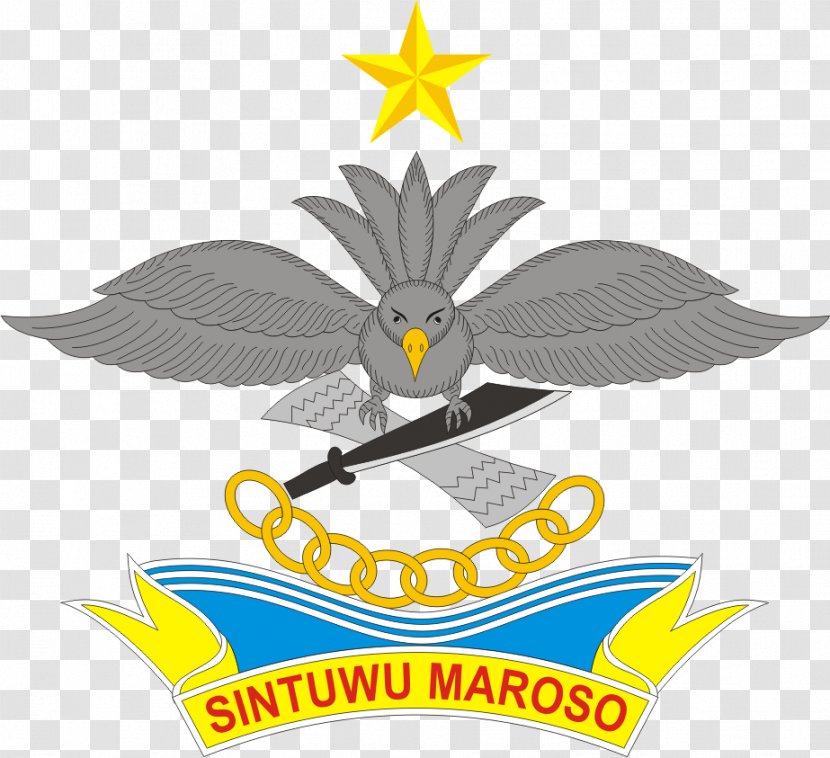 Indonesian Army Infantry Battalions Logo Tadulako 132 Military Resort Command - Badge - Admin Transparent PNG