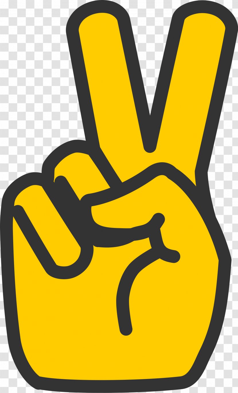 V Sign Symbol Gesture Image - Area Transparent PNG